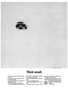 Think small, el mejor copywriting del siglo pasado